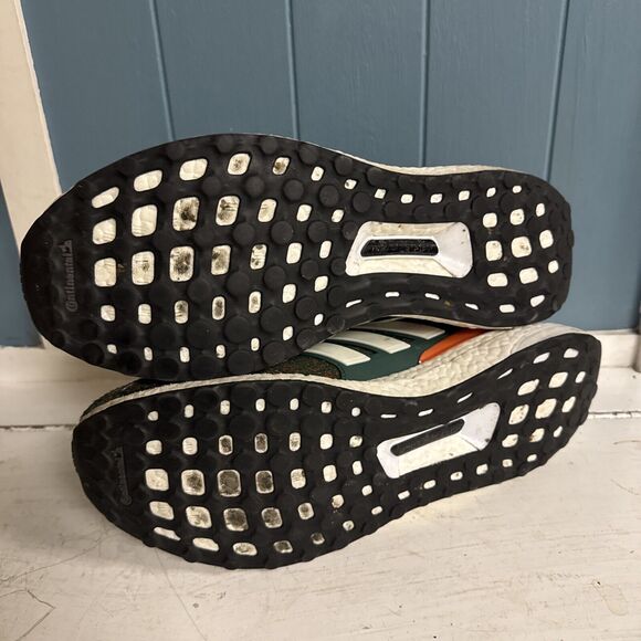 adidas UltraBoost 4.0 Mens 13 Running Shoes EE3702 UM Miami Hurricanes Color Way - Picture 8 of 10